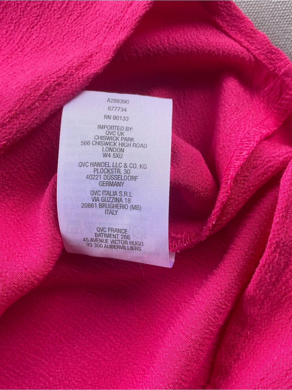 Linea Louis Dell'Olio top size XL hot pink elbow-sleeve swing tunic flowy GUC - Picture 10 of 11